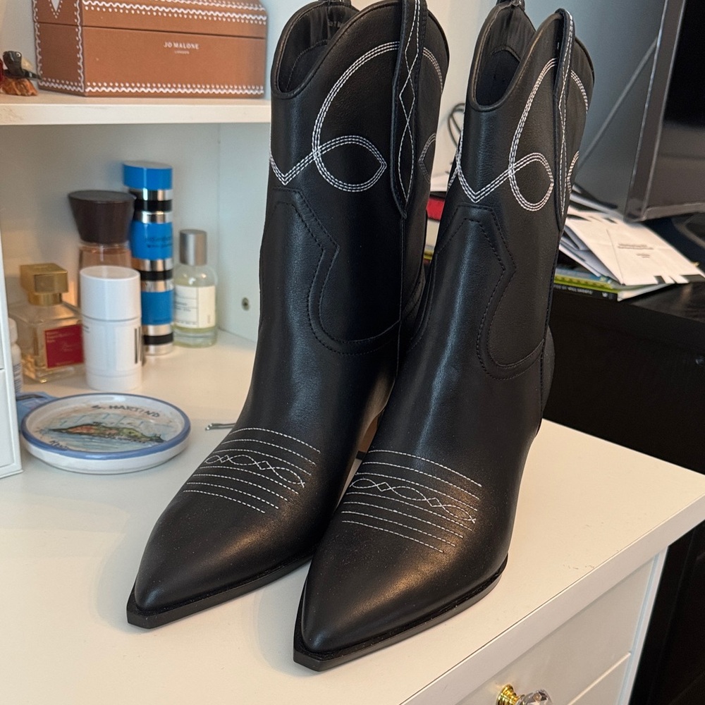 Dolce Vita Black Heeled Western Boots
